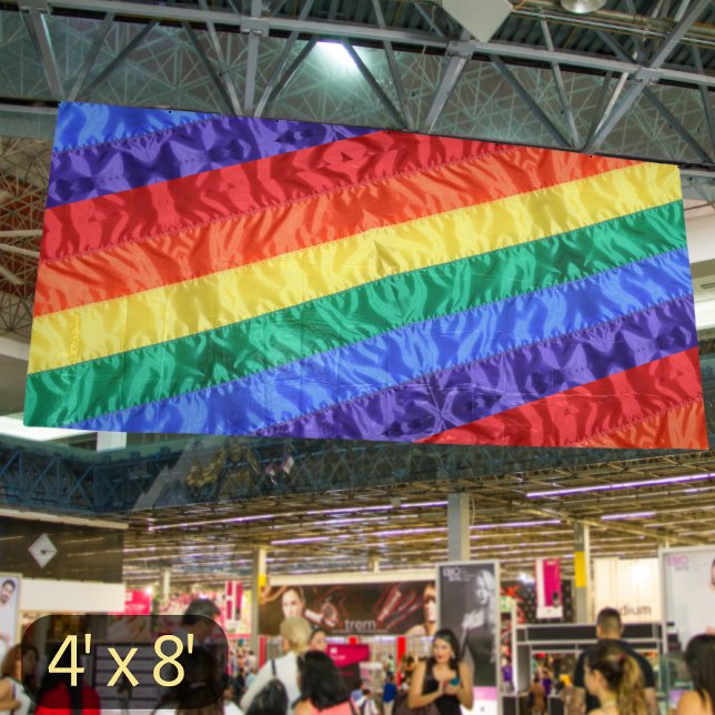 Regenbogenstreifen unter der Regenbogenflagge Gay  Banner (Von Creator hochgeladen)