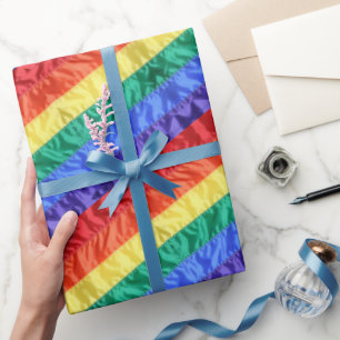 Regenbogenstreifen unter Regenbogenflagge LGBT LGB Geschenkpapier