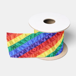Regenbogenstreifen unter Regenbogenflagge LGBT LGB Satinband