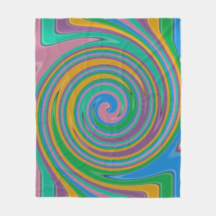 Regenbogenstreifen wirbeln fleecedecke