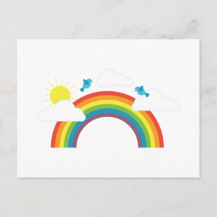 Regenbogenszene Postkarte