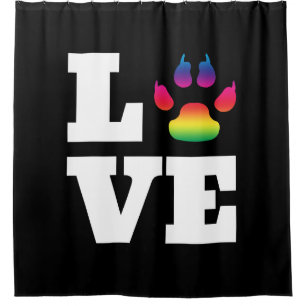Regenbogentatze Duschvorhang