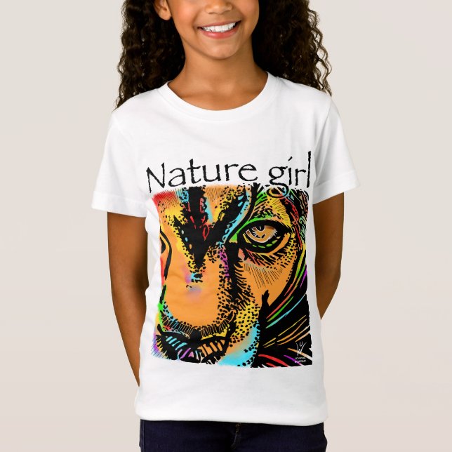 Regenbogentiere von Naturmädchen T-Shirt (Vorderseite)