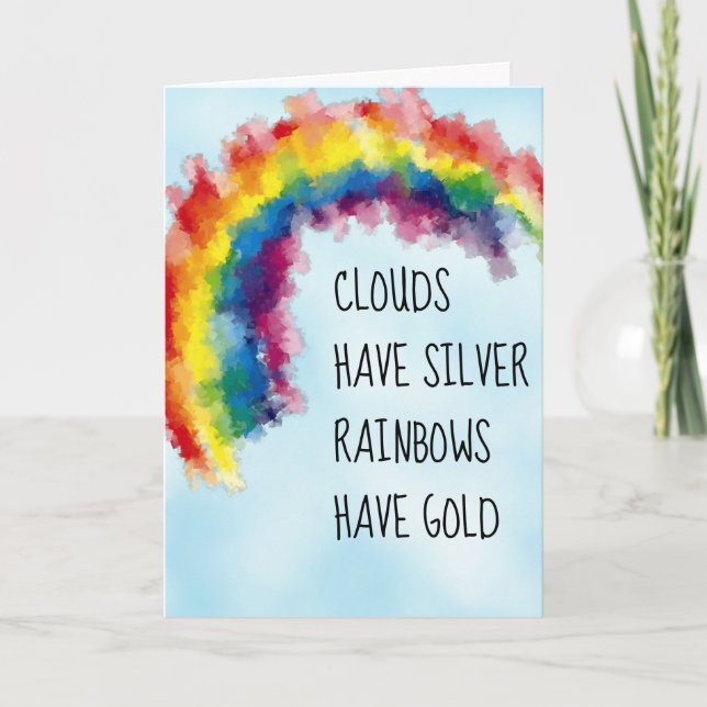 Regenbogentopf aus Goldbarren Karte (Vorderseite)