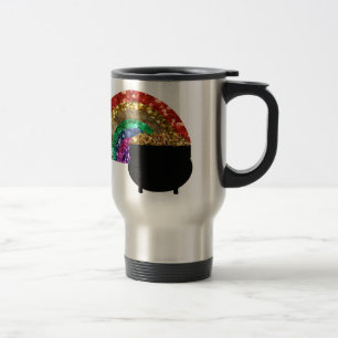 Regenbogentopf mit Gold Reisebecher