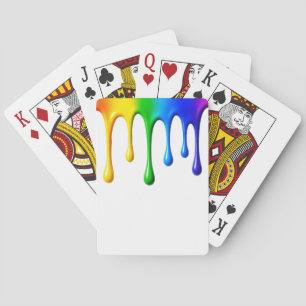 Regenbogentropf-Splash Spielkarten
