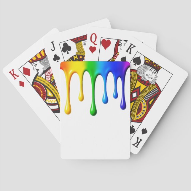 Regenbogentropf-Splash Spielkarten (Rückseite)
