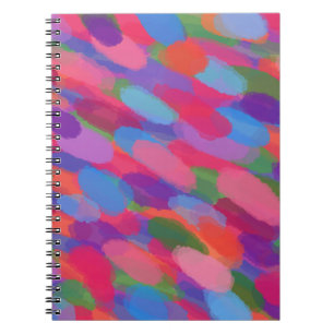 Regenbogentropfen Abstraktes Muster Notizblock