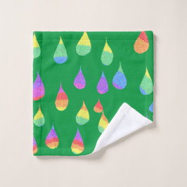 Regenbogentropfen Waschtuch Waschlappen