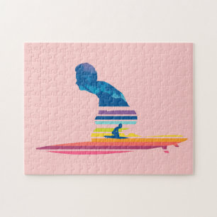 Regenbogentropische Wellen Surfbrett