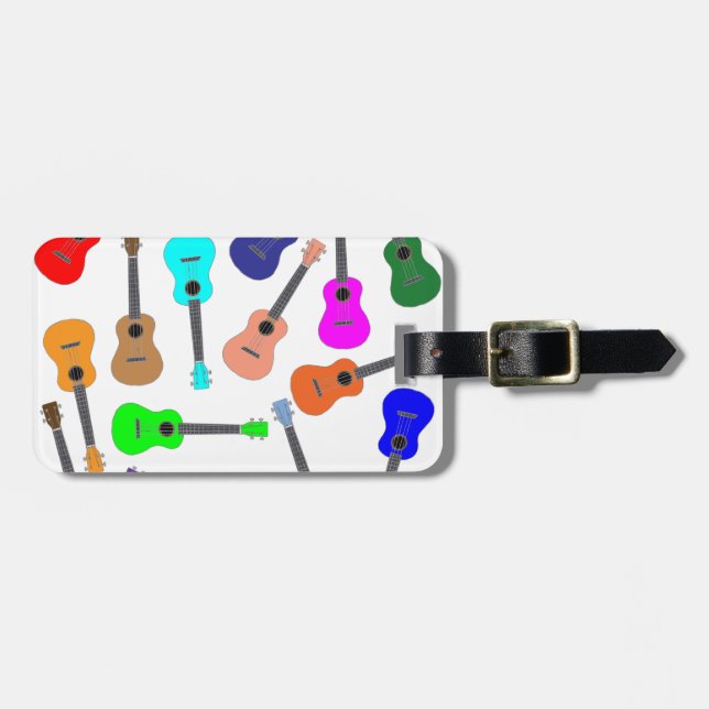 RegenbogenUkulele Gepäckanhänger (Vorderseite horizontal)