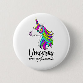 Regenbogenunicorn-Abzeichen Button