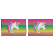 Regenbogenunicorn-Kissen-Kasten-Set