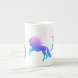 Regenbogenunicorn-Knochen-China-Tasse Prozellantasse