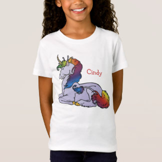 Regenbogenunicorn-Shirt für Mädchen T-Shirt