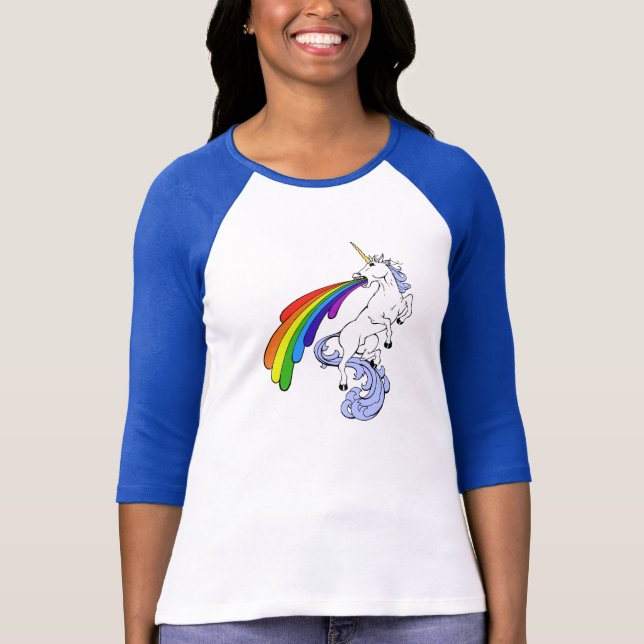 Regenbogenunicorn-Shirt T-Shirt (Vorderseite)