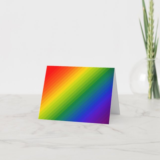 Regenbogenverlauf-Gestreift Karte (Vorderseite)