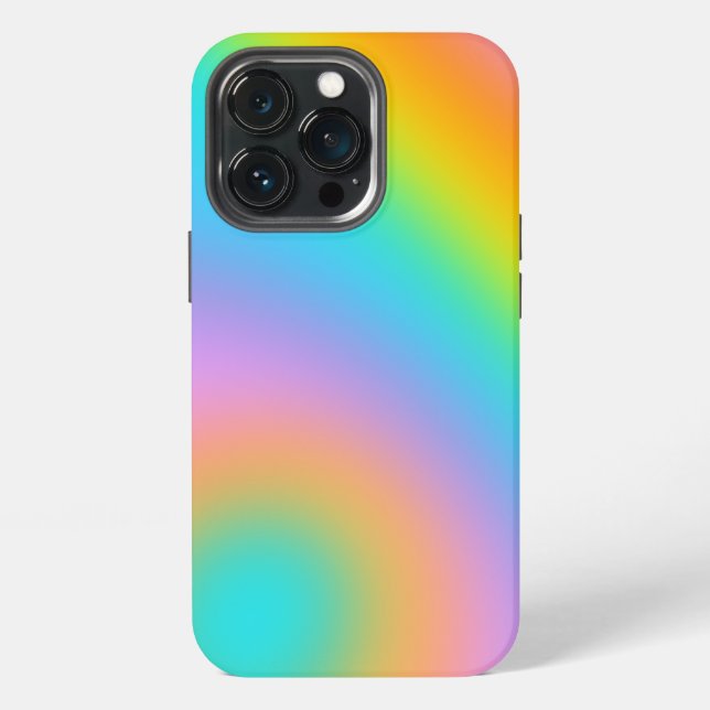 Regenbogenverlauf iPhone 13 Pro Hülle (Hinten)