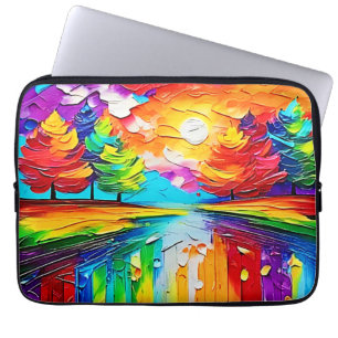 Regenbogenwald-Sonnenuntergangsträume Laptopschutzhülle