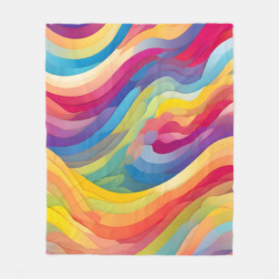 Regenbogenwälder Fleecedecke