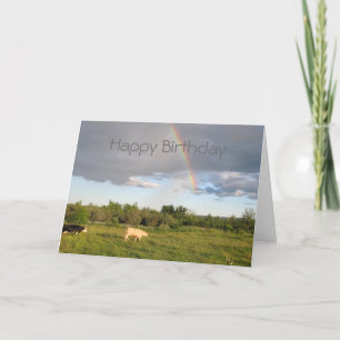 Regenbogenweiden, glücklich zum Geburtstag Karte
