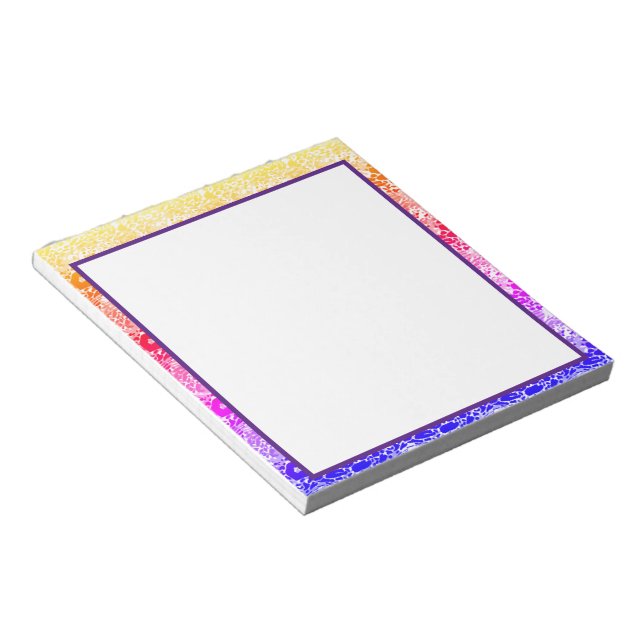 Regenbogenwelle Notizblock (angewinkelt)
