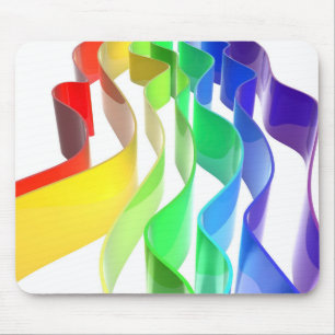 Regenbogenwellen Mousepad