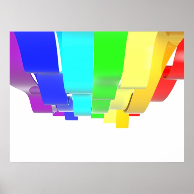 Regenbogenwellen Poster (Vorne)