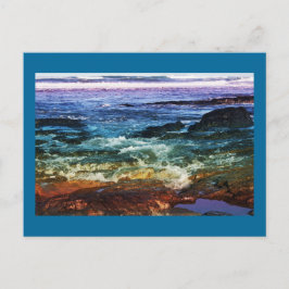 Regenbogenwellen Postkarte