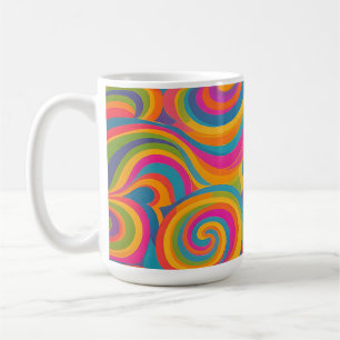 Regenbogenwirbel Abstrakte Lebendige Energie Kaffeetasse