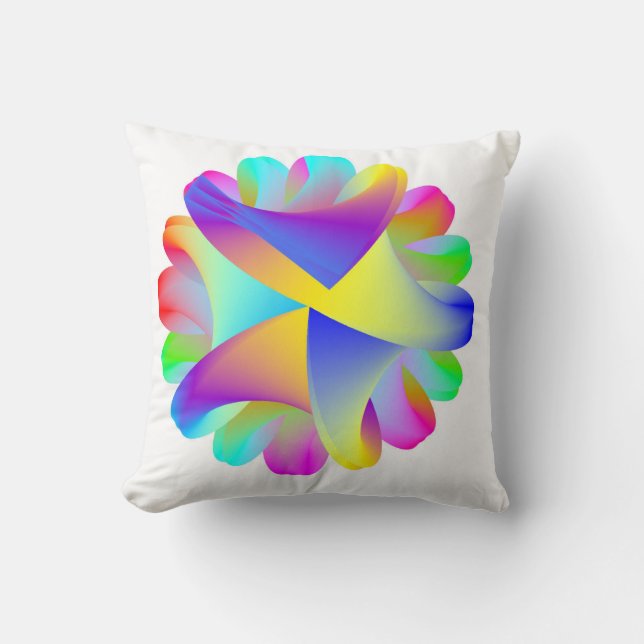 RegenbogenWirbles Squigglesthrow-Kissen Kissen (Vorderseite)