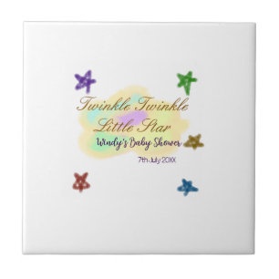Regenbogenwolken funkeln Twinkle Little Star Baby Fliese