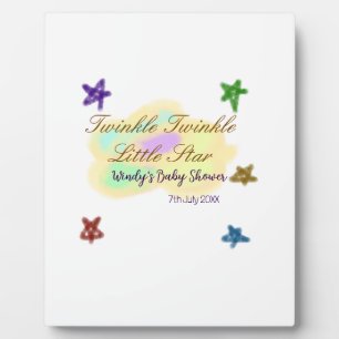 Regenbogenwolken funkeln Twinkle Little Star Baby Fotoplatte