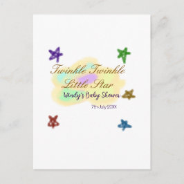 Regenbogenwolken funkeln Twinkle Little Star Baby Postkarte
