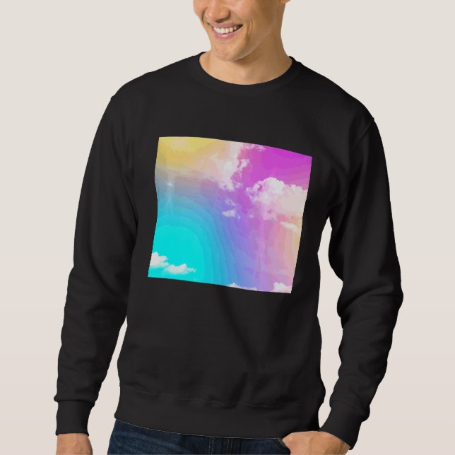 Regenbogenwolken Sweatshirt (Vorderseite)