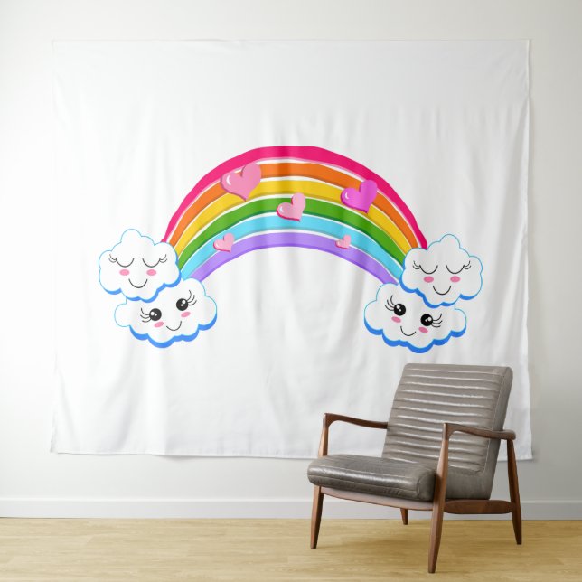 Regenbogenwolken Tapestry Wandteppich (Beispiel (Horizontal))