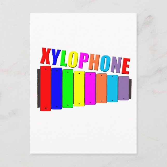 Regenbogenxylofon Postkarte (Vorderseite)