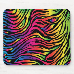 Regenbogenzebra-Druck Mousepad