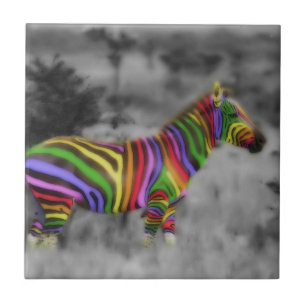RegenbogenZebra Fliese