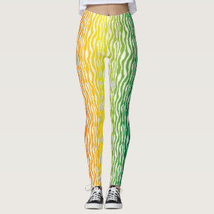 Regenbogenzebra-Muster-Druck Leggings