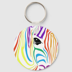 Regenbogenzebra-Schlüsselanhänger Schlüsselanhänger
