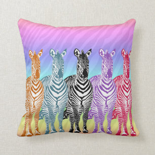 RegenbogenZebras Kissen