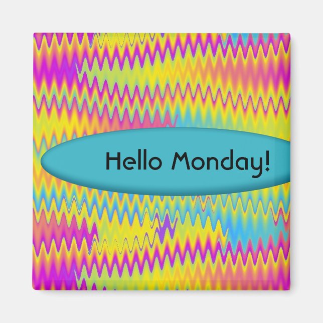 Regenbogenzigzack Magnet (Vorne)