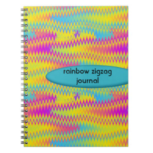Regenbogenzigzack Notizblock