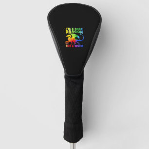 Regenbows Ich bin ein Buchdrachen, kein Wurm-LGBT- Golf Headcover