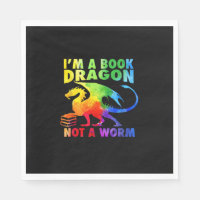Regenbows Ich bin ein Buchdrachen, kein Wurm-LGBT-