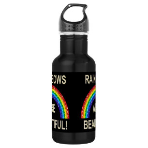 Regenbows sind ein schöner Glitzer Trinkflasche