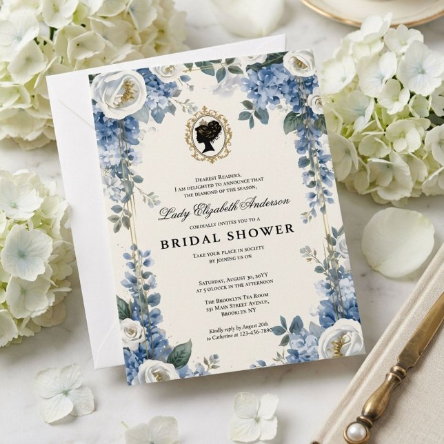 Regency-Ära Blumen-Braut-Party Einladung (Von Creator hochgeladen)
