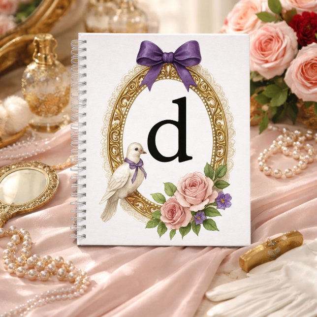 Regency Art Letter D Luxury Monogram Journal (Créateur téléchargé)