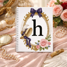 Regency Art Letter H Luxury Monogram Journal Notizbuch